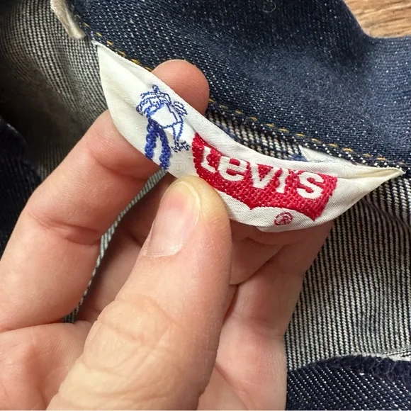 VTG 70s Levi’s Embroidered Tiger Denim Trucker Jacket Floral Patch Small RARE - Picture 3 of 16